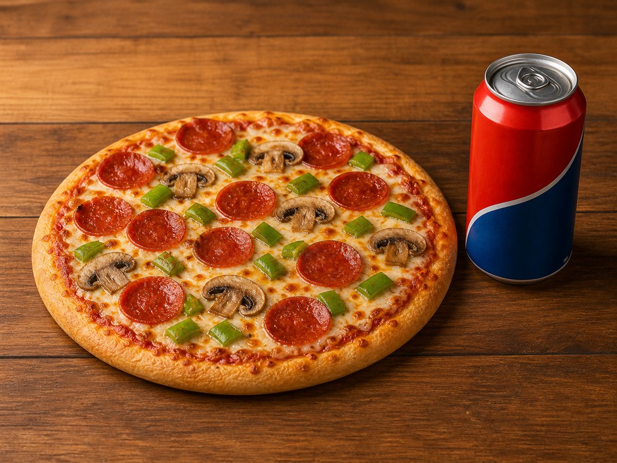 Combo Deal #1 with small pizza and one can of pop