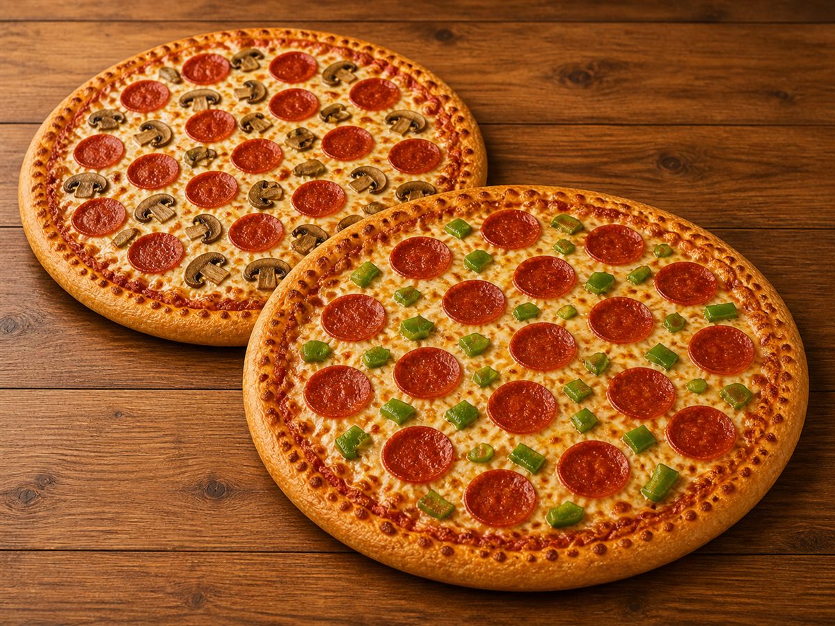 Combo Deal #8 with two extra large pizzas